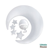 Moon with Stars and Bonnet Set of 3 | Posing Aids | White